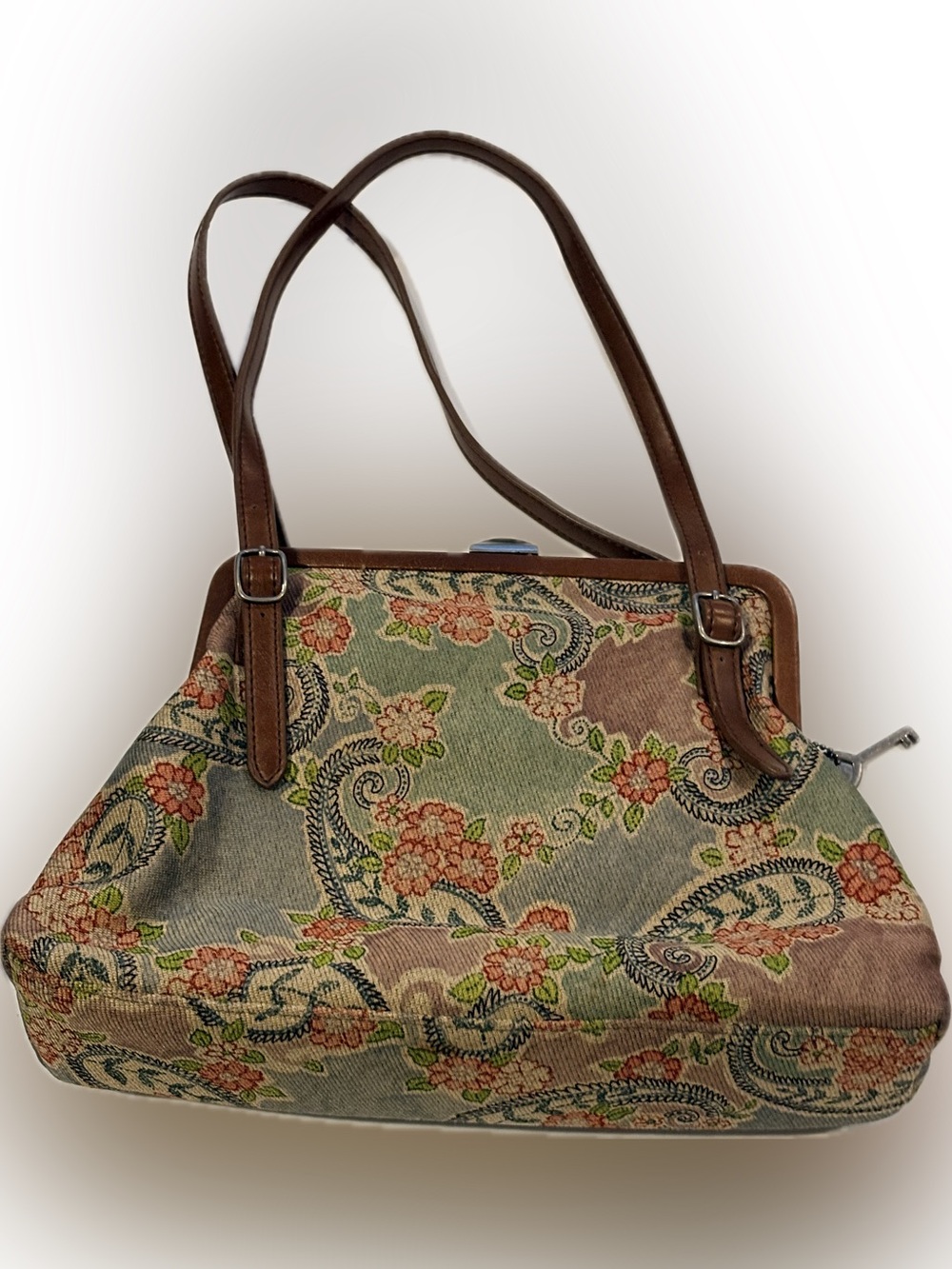 Vintage Forever by Fossil Floral Paisley Tapestry Handbag